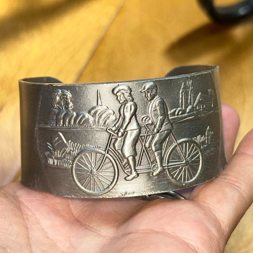 Vintage Pewter Cuff Bracelet - International Silver Company